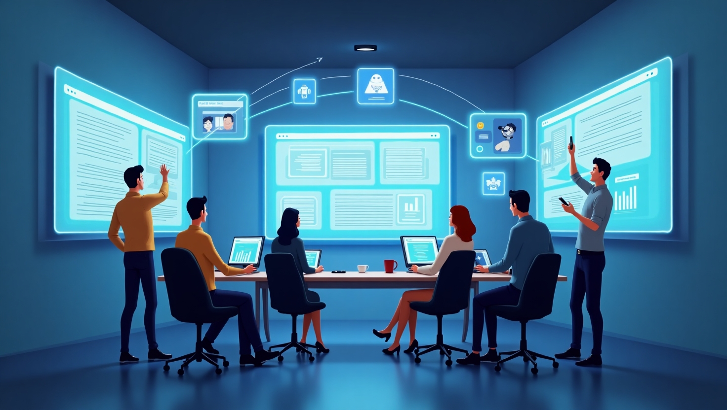 Team collaboration software with AI features for remote and hybrid work productivity