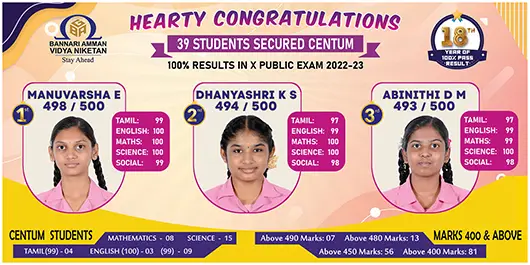 Bannari Amman Vidya Niketan - X Result Flex 2022-23