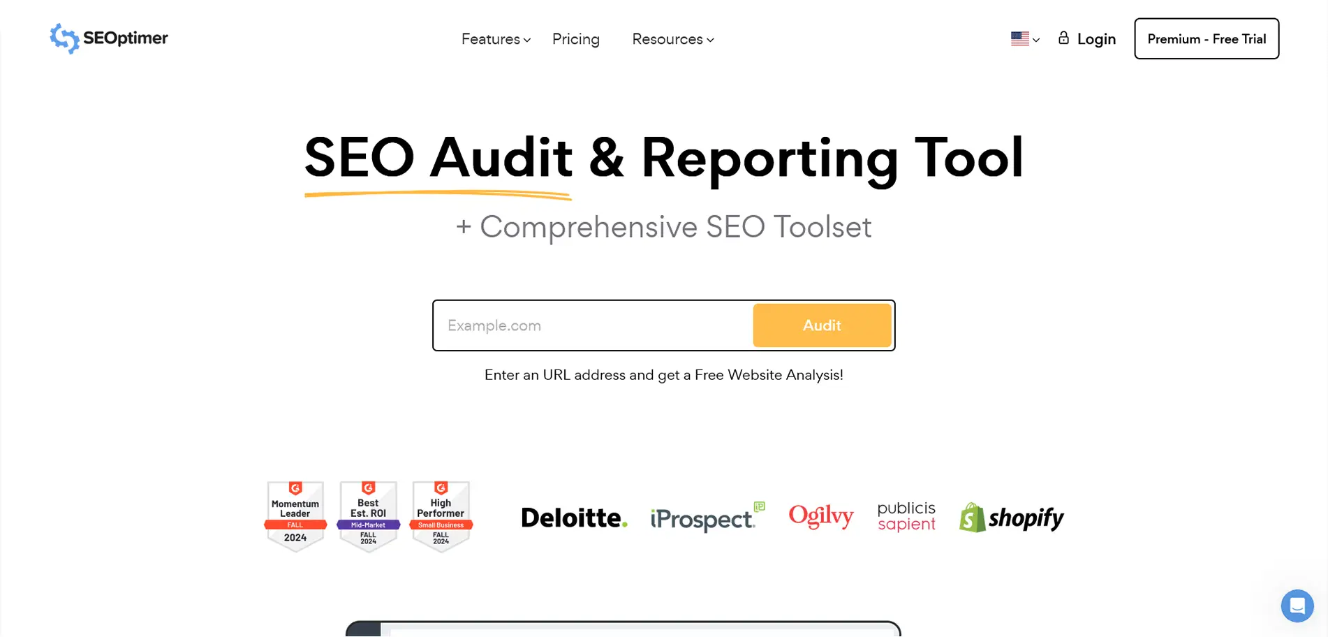 SEOptimer Free SEO Audit